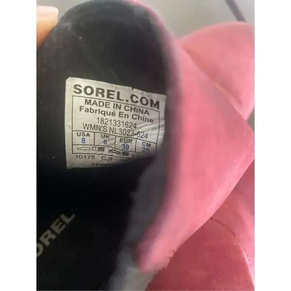 Sorel Joan of Artic Wedge Ankle Boots Red Wine Size 8 - Image 13