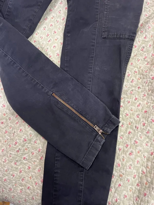 Deep Navy Straight Leg Pants Blue Size 28 - Image 3