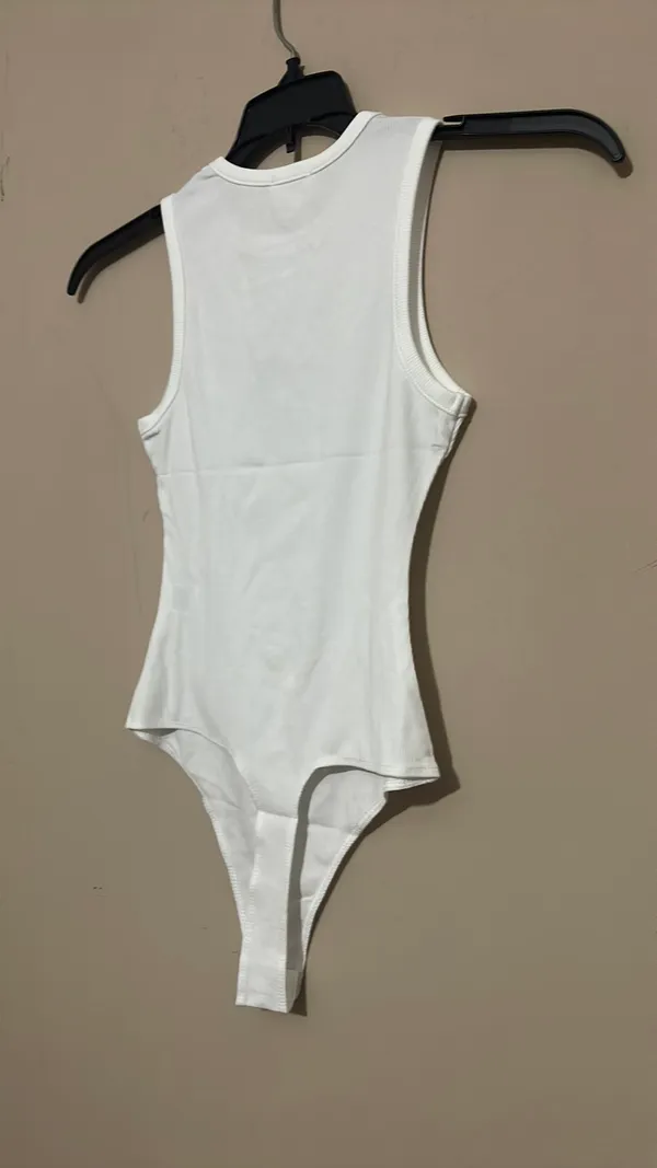 Le lis Extra small thong, bodysuit, NWT, White, ribbed - Image 2