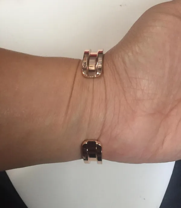 Handmade Rose gold open back bangle - Image 3