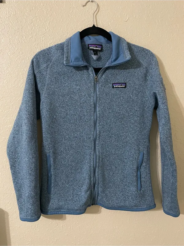 Women’s Patagonia Better Sweater Jacket Size Small Berlin Blue Warm Collared - Image 9