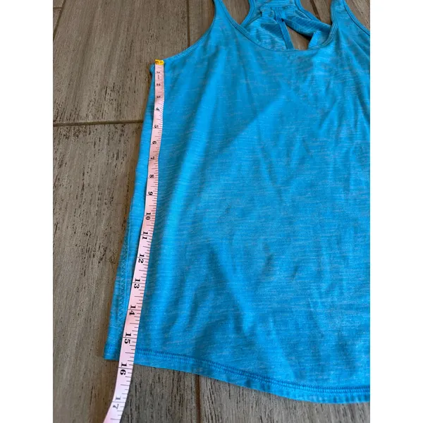 Lululemon Salute Sun Singlet II Tank Kayak Blue Luon Yoga Athletic Womens Sz 4-6 - Image 13