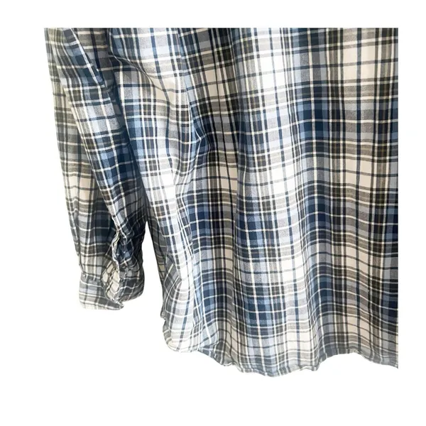 Carhartt Men’s Plaid Flannel Size XL Blue Black White Cotton Long Sleeve - Image 5