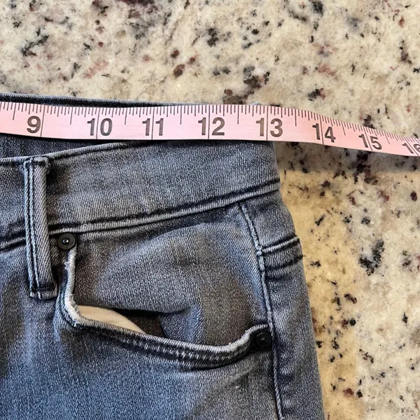 MOTHER The Zip Stunner Two Step Fray Jeans Womens 27 Grey Edgy Skinny High Rise - Image 10
