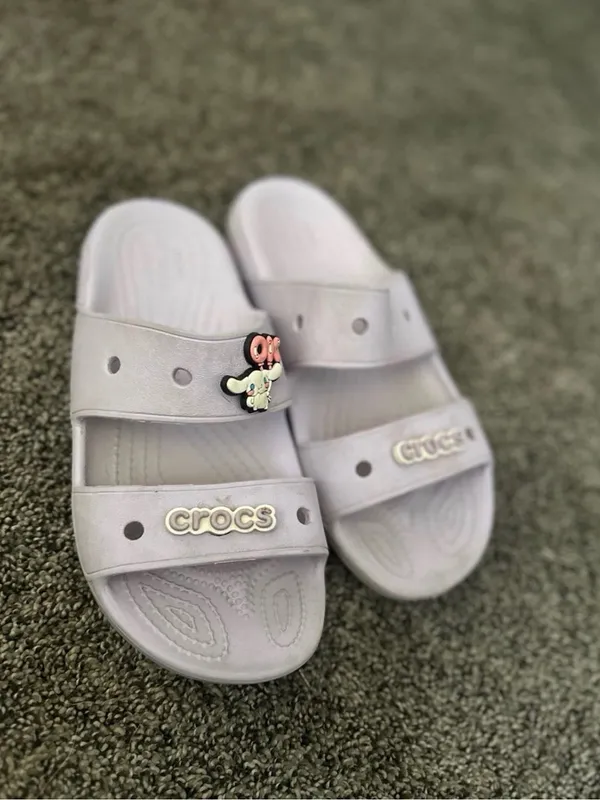 CROCS Women's Light Purple Slide Sandals Size 6 0260 - Image 4