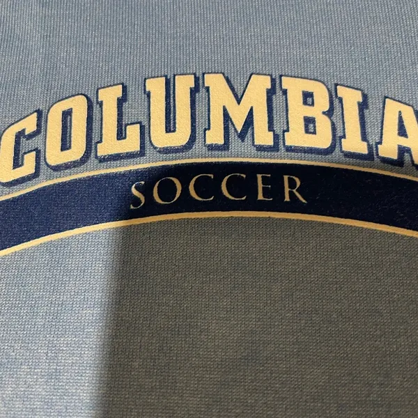 NIKE Dri-Fit COLUMBIA UNIVERSITY Soccer Blue Jersey Tee Size Large - Image 2