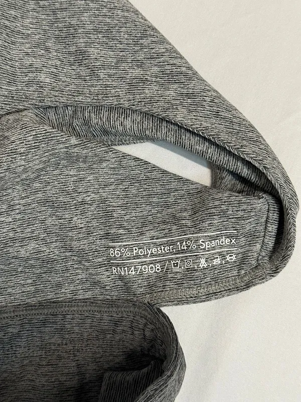 Outdoor Voices Tri-Tone Slashback Crop Top - Heathered Grey - XS - Image 10