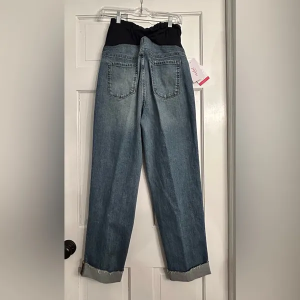Isabel Maternity by Ingrid & Isabel Faded Light Blue Boyfriend Jeans 8 nwt - Image 2