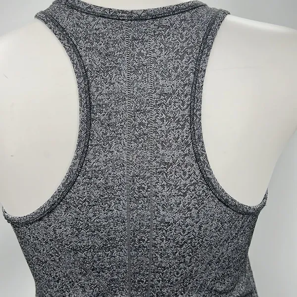 Athleta charcoal gray nylon ruched racerback tank large - Image 5