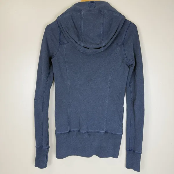 Lululemon Women’s Scuba Full Zip Hoodie Navy Blue Athletic Activewear Size 2 - Image 5