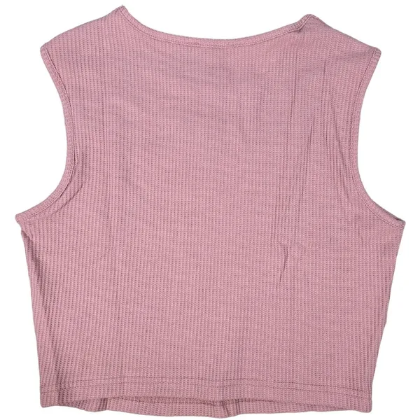 AREA STARS Mauve Waffle Knit Cropped Tank‎ Top Sleeveless Size L - Image 2