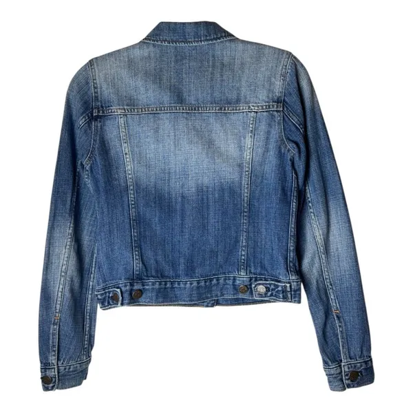 J Crew Jacket Women XXS Blue Indigo Classic Denim Button Front Jean Outdoor‎ - Image 4