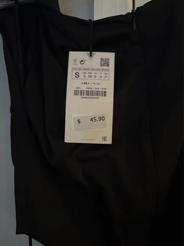 ZARA Black Mini Dress - Image 3