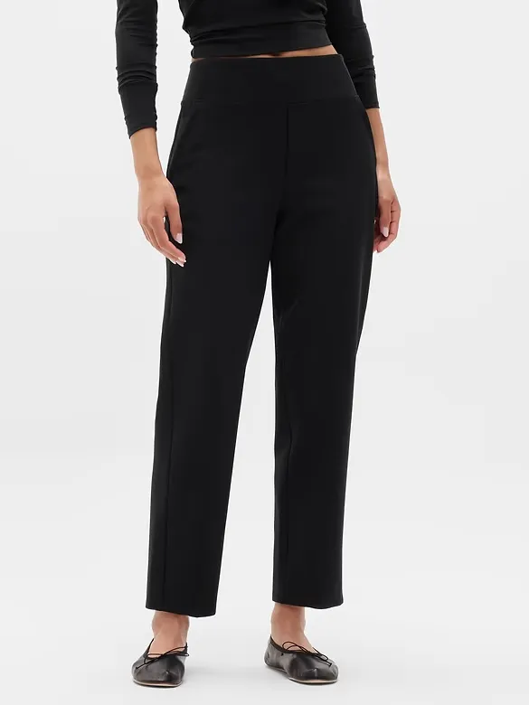 Athleta ENDLESS HIGH RISE PANT Straight Leg Black Size 16 - Image 4
