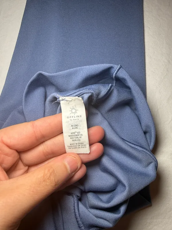 Aerie Offline Real Me Crossover Monaco Blue Hi-Rise Leggings M Long EUC - Image 4