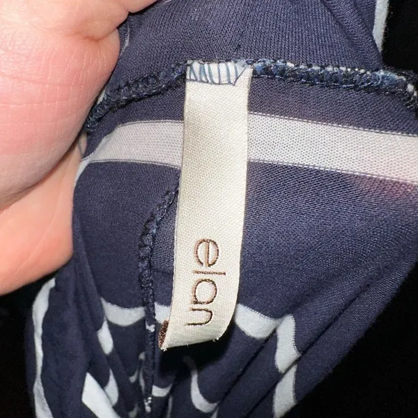 Elan convertible navy & white striped knit S maxi skirt - Image 6