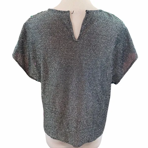 Vintage J.J Rich mesh sequin dolman sleeve top - Image 3