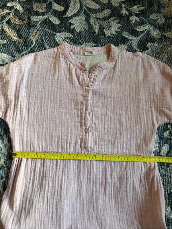 Loom ist Women's Pink Gauze Button-Frontw Tunic Dress - Image 5