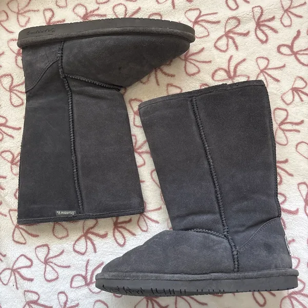 Grey BEARPAW Boots Tall - Image 2