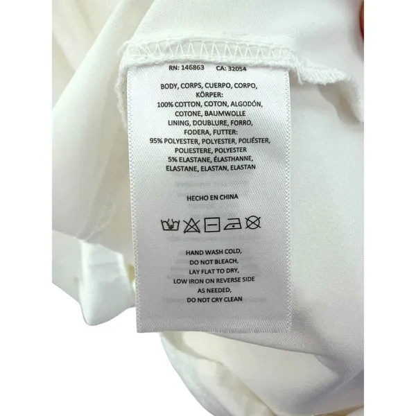 Mare Mare x Anthropologie White Poplin Puff‎ Sleeve Midi Shirt Dress XXS - Image 6