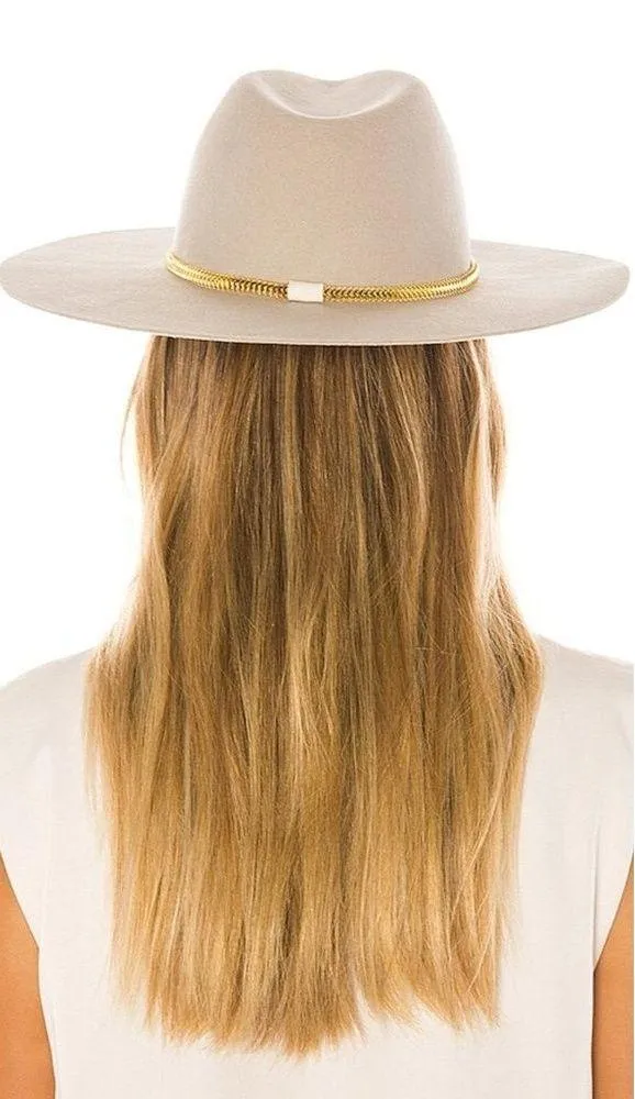 Hat Attack Glam Hat Beige & Chain Womens Size OS - Image 2