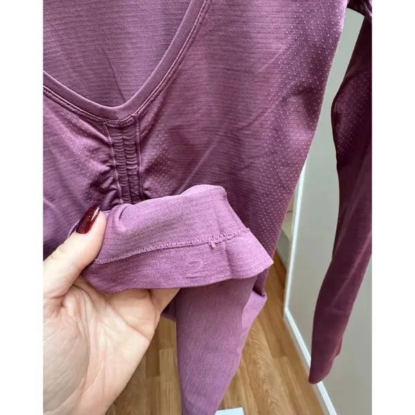Lululemon Swiftly Speed Long Sleeve *Flow Plumful size 2 - Image 5