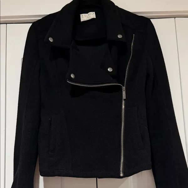 Z Supply‎ brandy knit moto Jacket medium - Image 2
