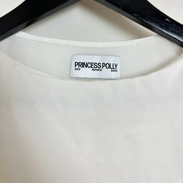 PRINCESS POLLY Eklund Ruched Jersey Minidress in White Size US 2 - Image 6
