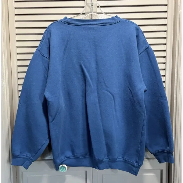 Mickey Inc Blue/Gold "Walt Disney World" Long‎ Sleeve Crew Size S/M Embroidered - Image 6