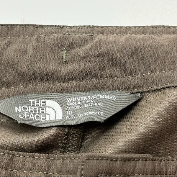 The North Face‎ Nylon Convertible Pant Womens 10 Regular Brown Green Hiking Pant - Image 2
