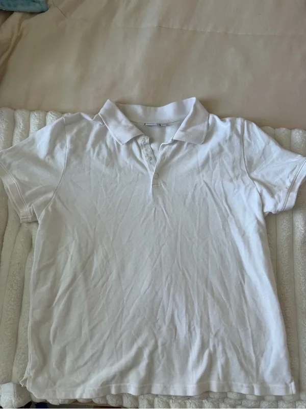 Aritzia TNA Holland White Polo-Style Short Sleeve Top - Image 2