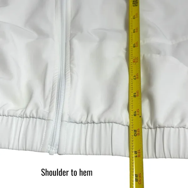 Lucky in Love White Windbreaker‎ Jacket Lightweight Athletic Tennis Golf S/M - Image 8