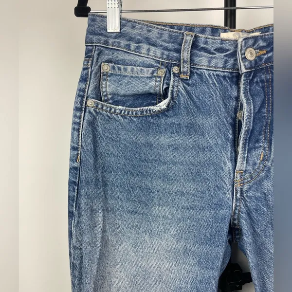 We The Free Maggie Mid Rise Distressed Button Fly Ripped‎ Denim Jeans - Image 2