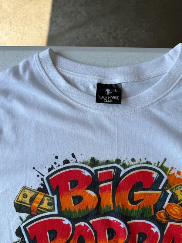 Black Horse Club “Big Poppa” Graphic T-Shirt – Adult Large - Image 3