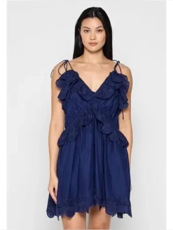 & OTHER STORIES Embroidered Strappy Mini Dress - Image 2