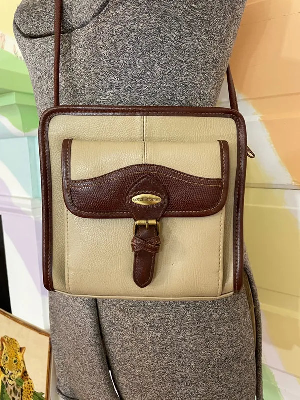 Vintage Liz Claiborne Classic Two-Tone Crossbody Bag Wallet Combo Preppy Y2K 💛🎀 - Image 3