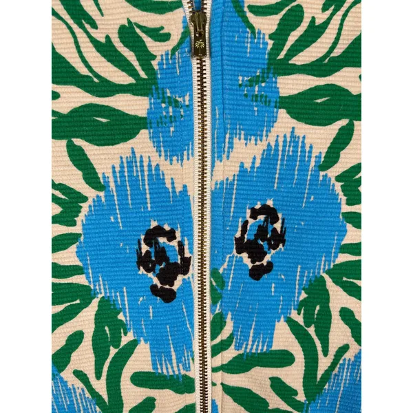 Lilly Pulitzer Layton Sea Oat Ikatty Ikat Engineer Print Shift Dress Size Medium - Image 11