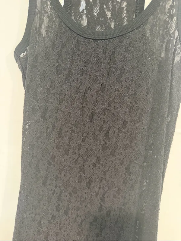 Aerie Black Lace Maxi Tank‎ Swimsuit coverup Dress - Image 2