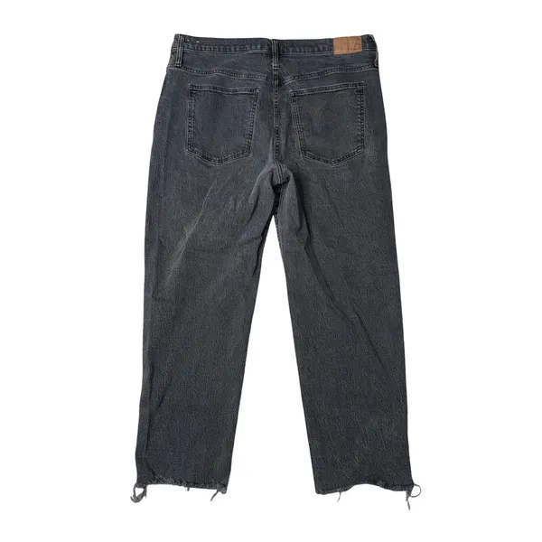 Madewell The Perfect Vintage Straight Jean Charcoal Wash Raw Hem Size 33‎ - Image 8