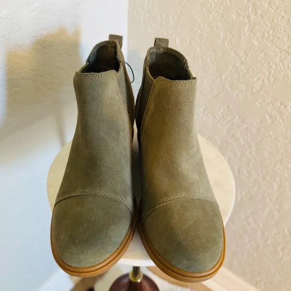 Sorel Evie II Waterproof Chelesa Bootie, Size 5.5 Stone Green, Leather/Suede NWT - Image 10