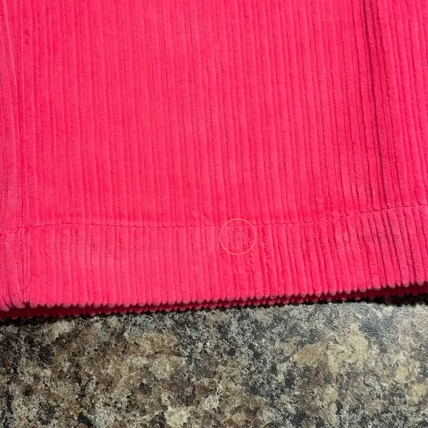 Vero Moda Corduroy Hot Pink Wide Wale Pants Medium 32 High Rise Y2K Indie Retro - Image 4