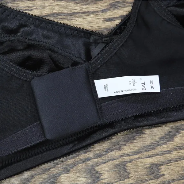 NWT Bali Womens Double Support Wirefree Bra 3820 Black 36C - Image 6