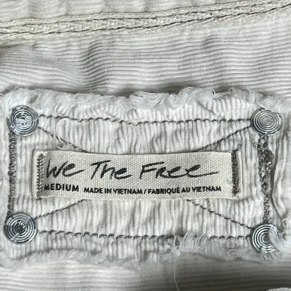 We The Free Free People Cream Corduroy Button Down Shirt Shacket Womens M OB1533 - Image 3