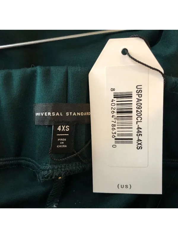 Universal Standard Womens Ponte Pants Pull On Zip Pockets Green 4XS US 00-0 - Image 3
