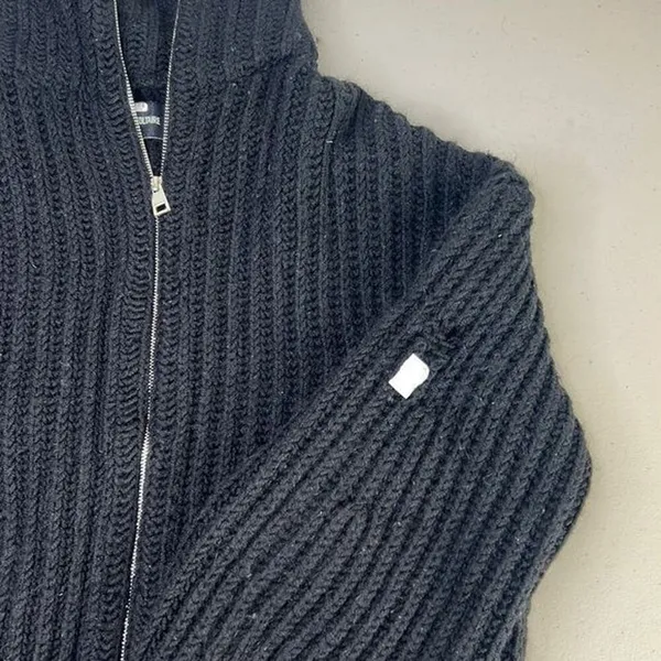RTR Zadig & Voltaire Cheri Zip Turtleneck Sweater Zippered Knit Black sz M thick - Image 7