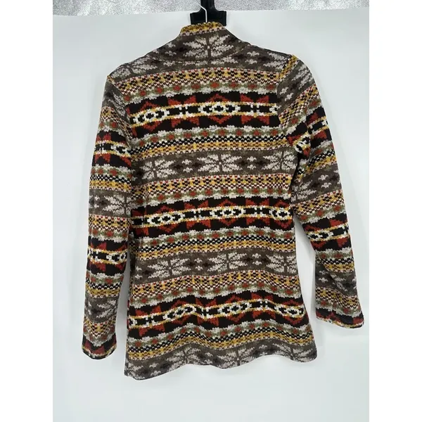 One World Live and Let Live Women M Knit‎ Cardigan Sweater Southwest Boho Aztec - Image 4
