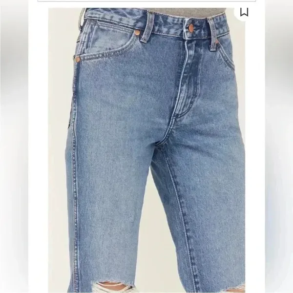 NWT Wrangler Wild West 603 High Rise Straight Jean Retro Mid Sz 25 X 28 - Image 2
