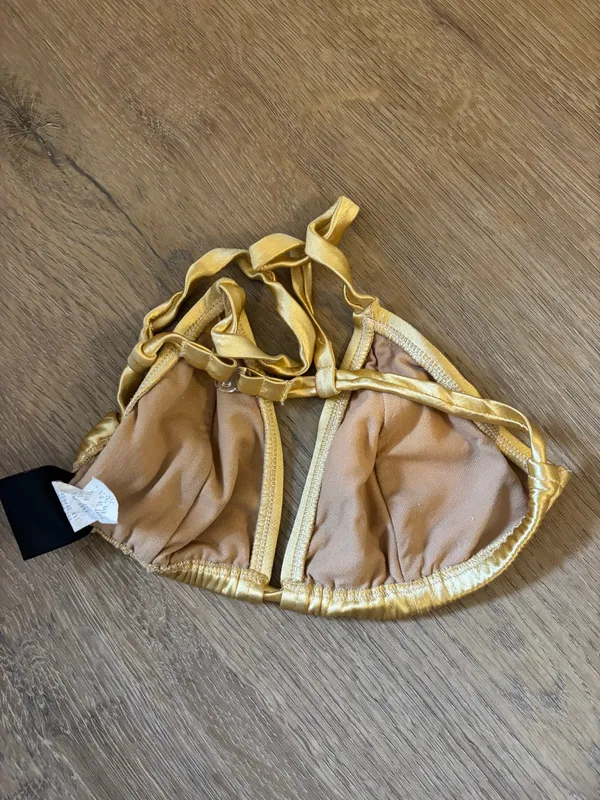 Harley Davidson Vintage Gold Bikini Top - Image 3
