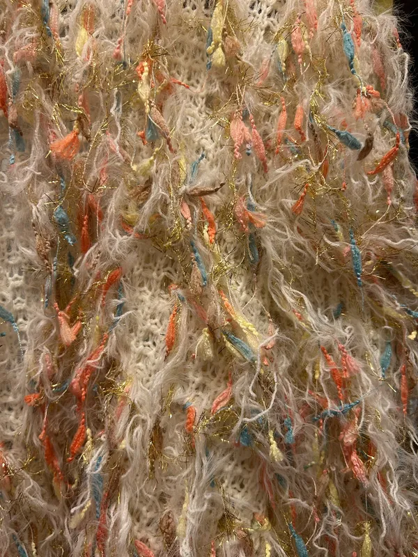 Blue Blush colorful shaggy sparkle cardigan - Image 3