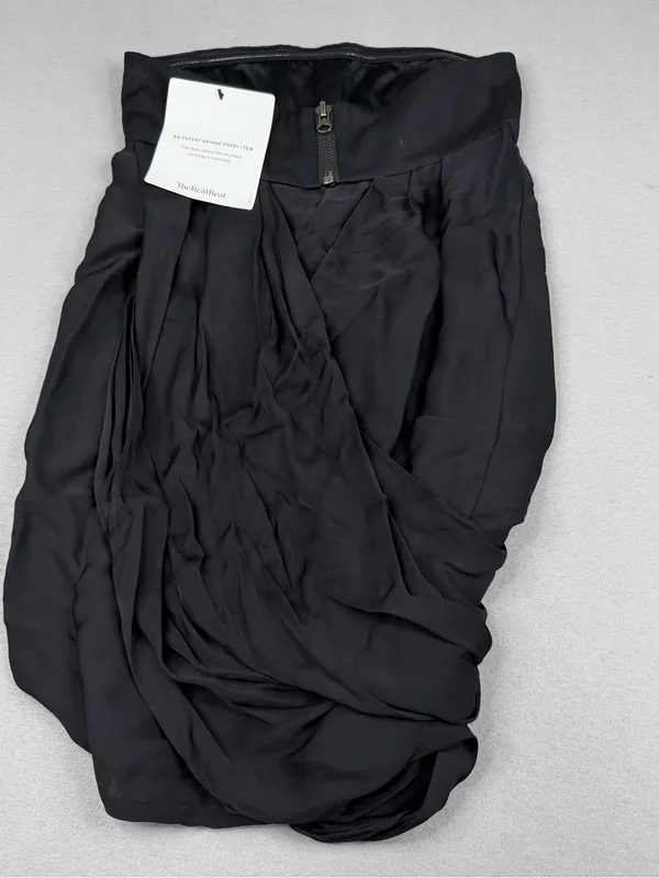 Alice + Olivia Silk Strapless Ruched Draped Mini Dress Black Size S - Image 4